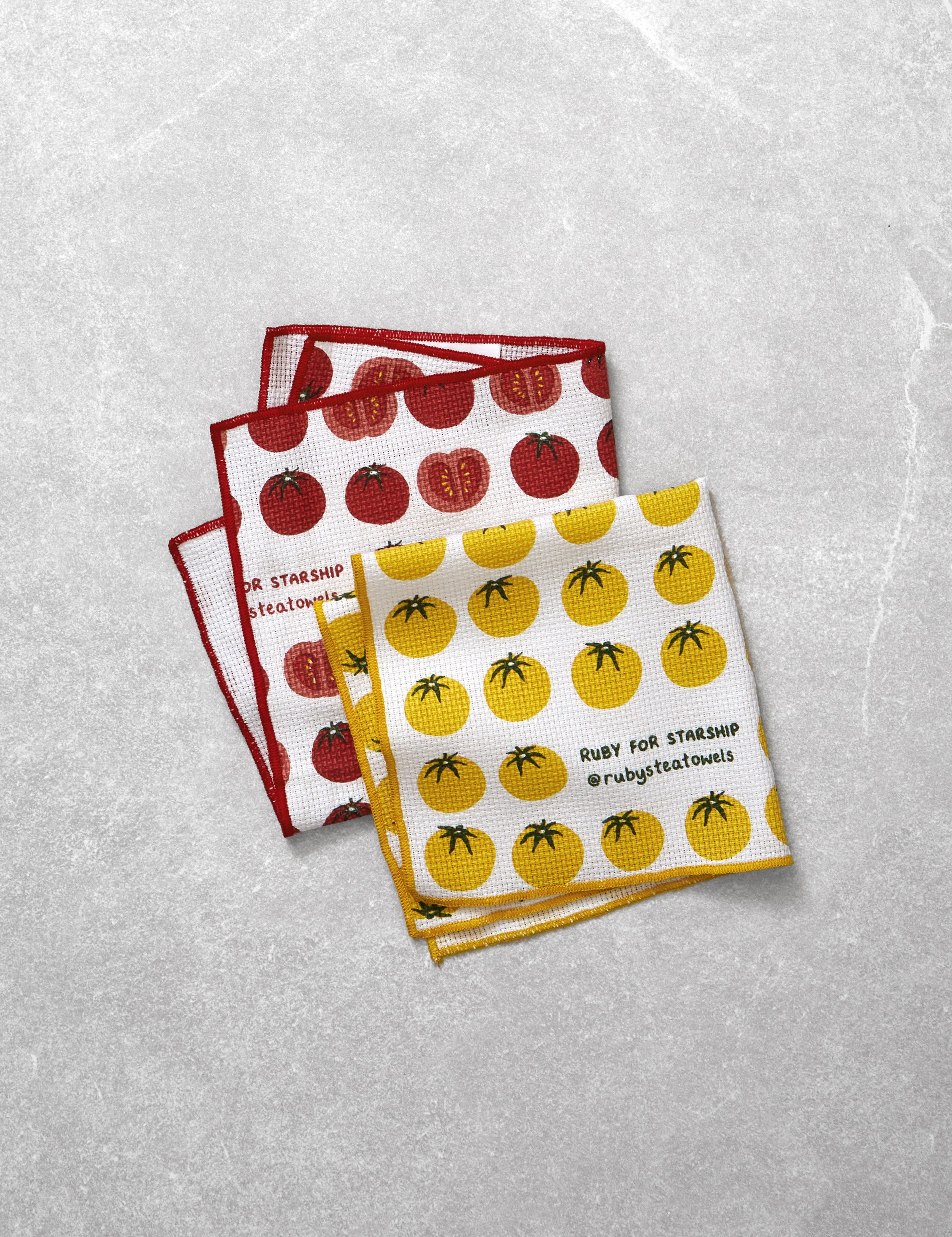 Starship Tomato Washcloth Set of 2 | Multi-1