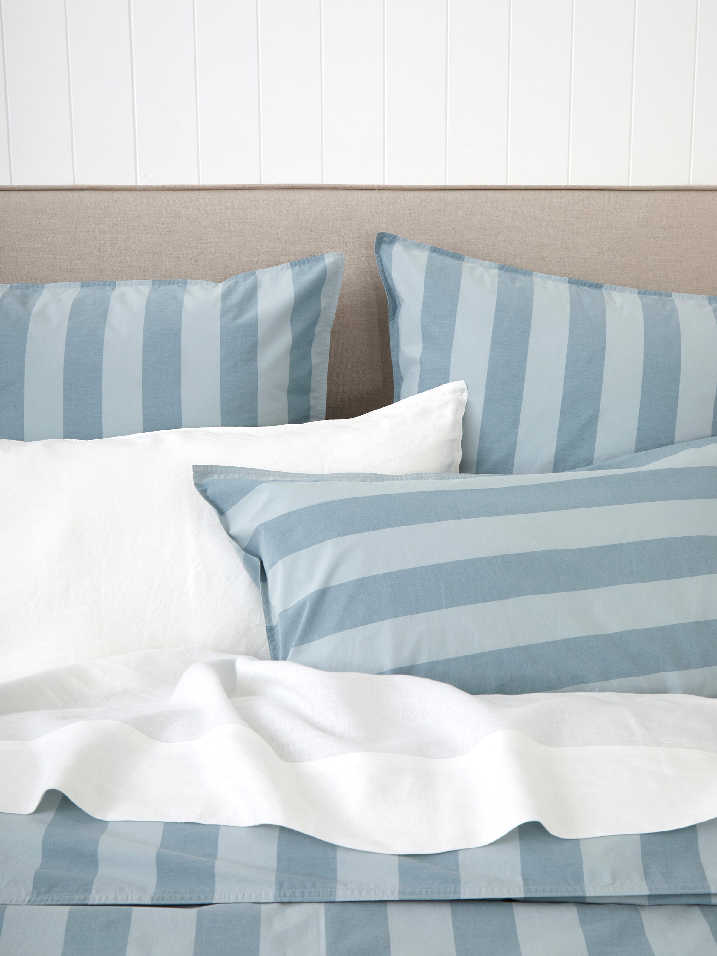 Tidal Duvet Cover Set | Blue Stripe-2