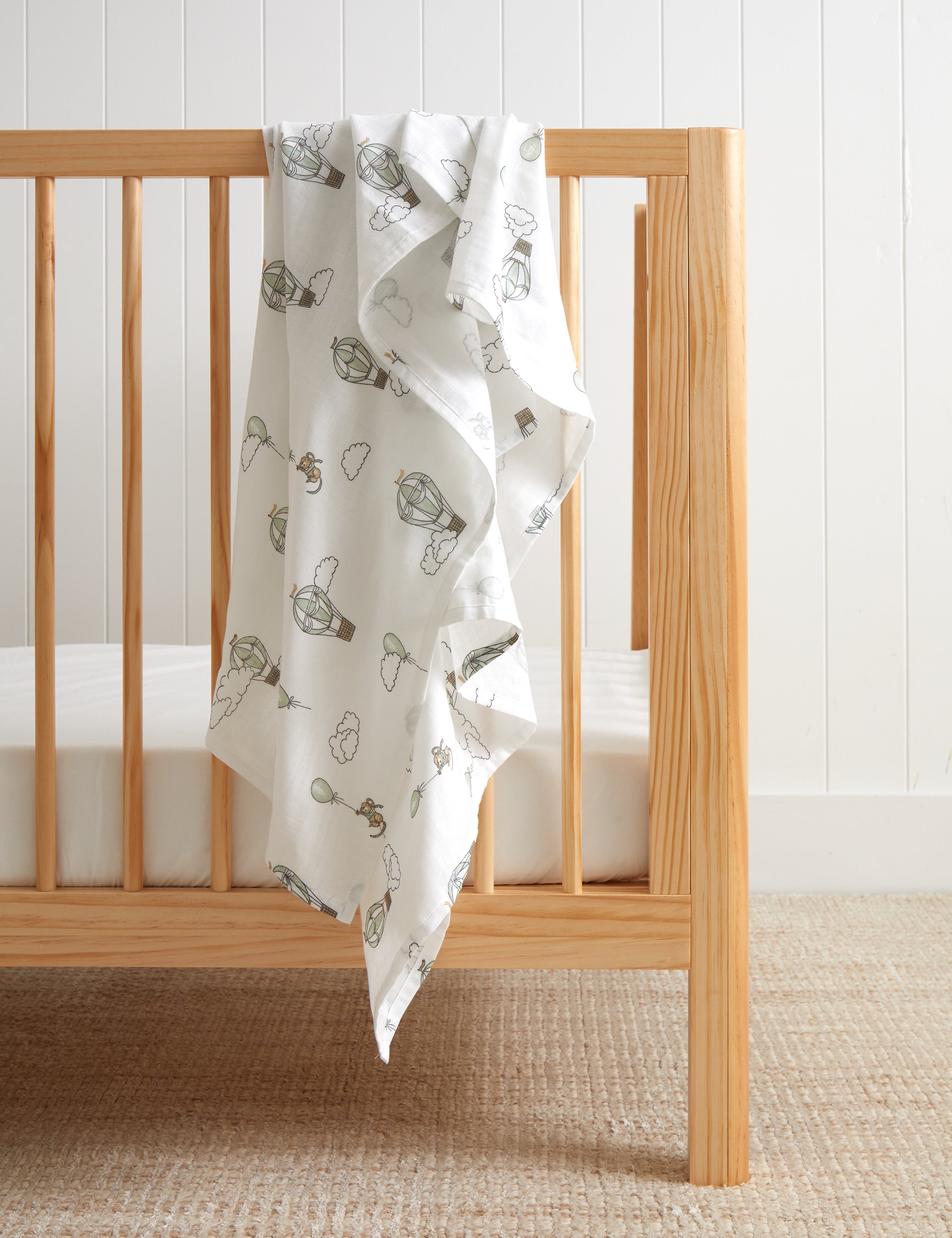 Up & Away Balloon Muslin Baby Wrap | Multi-1
