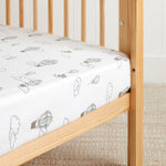 Up & Away Balloon Muslin Cot Fitted Sheet | Multi-1