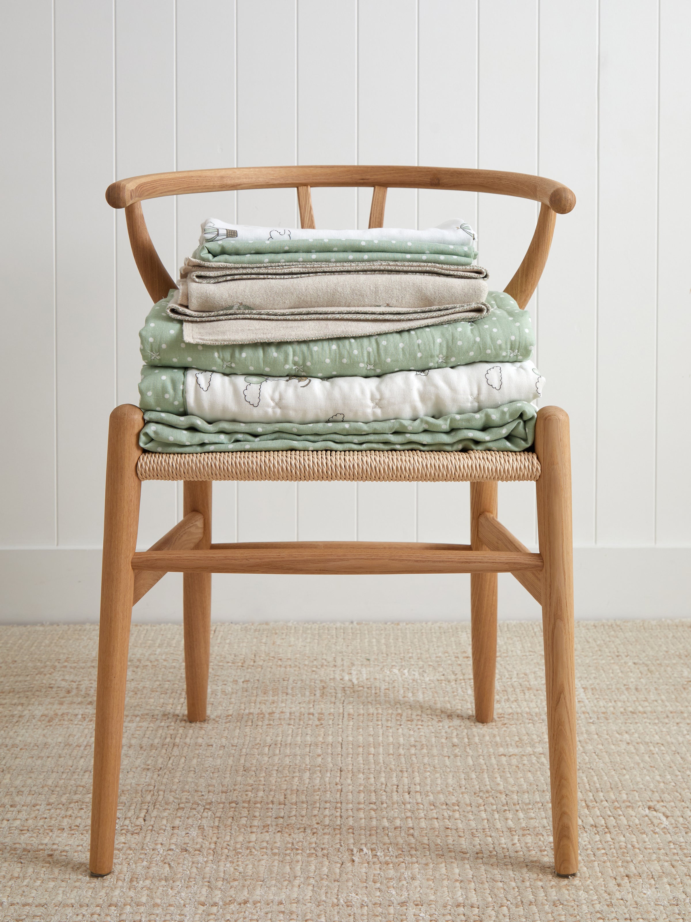 Up & Away Balloon Muslin Cot Fitted Sheet | Multi-4