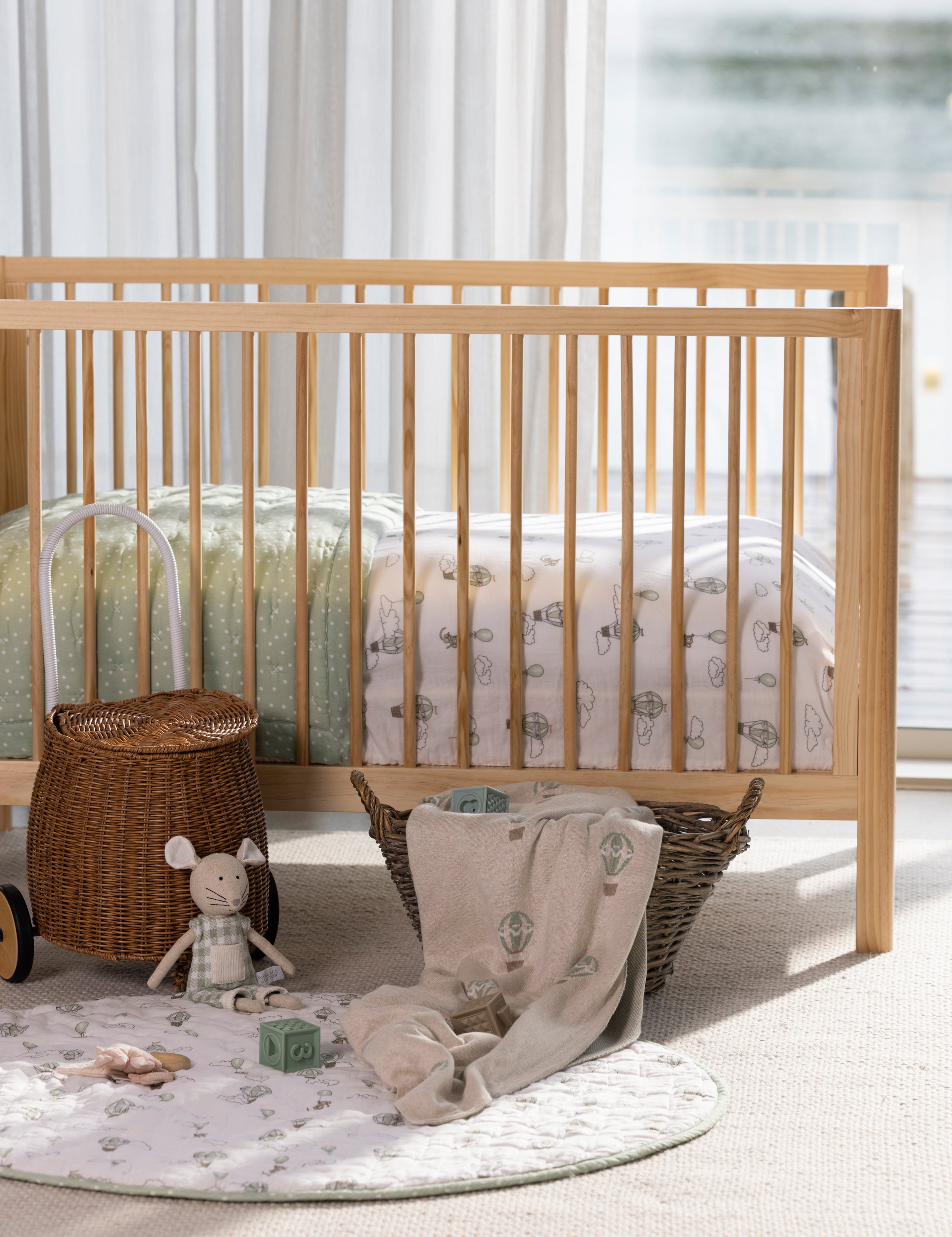 Up & Away Cot Quilt | Multi-5