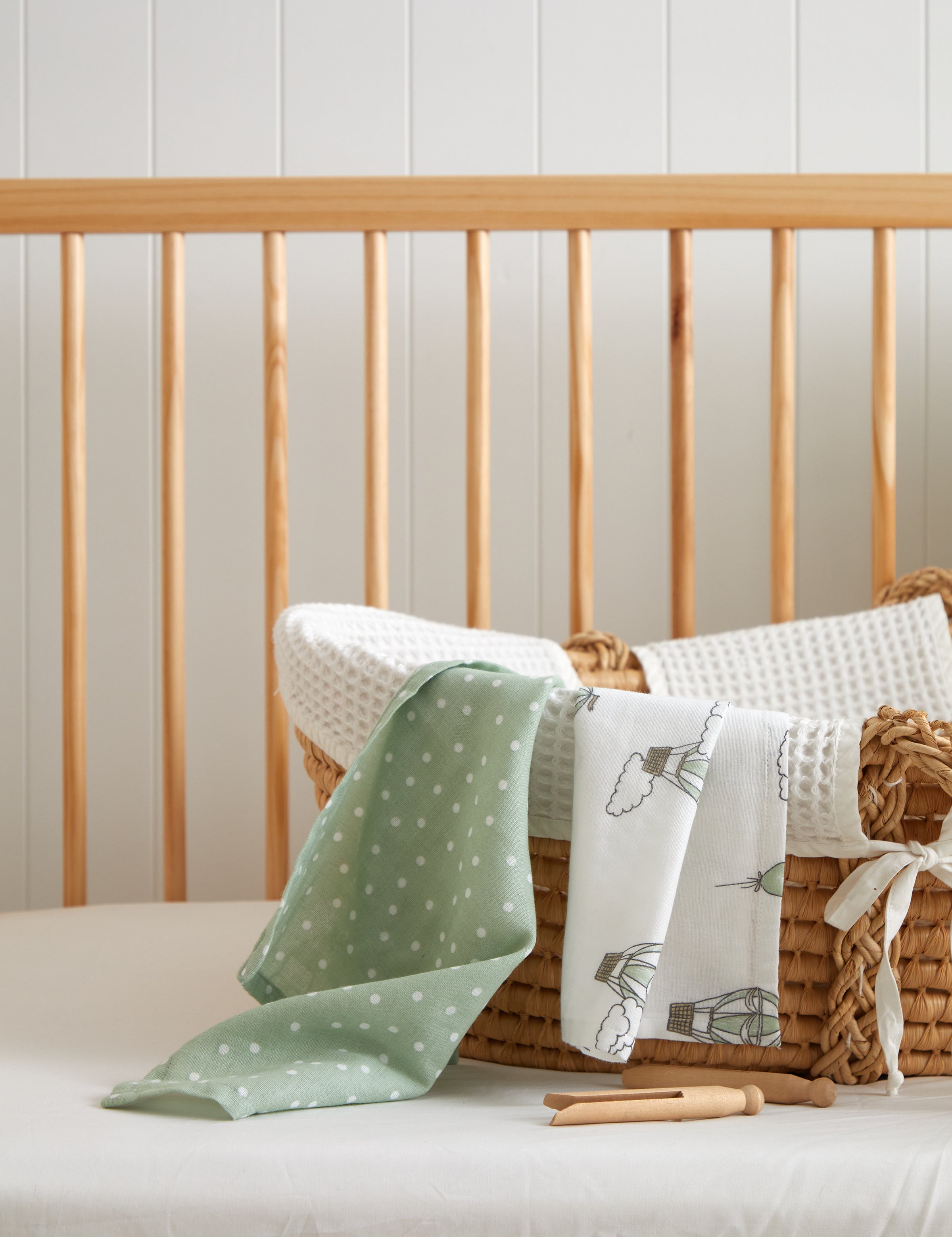 Up & Away Muslin Washcloths Set of 2 | Multi-1