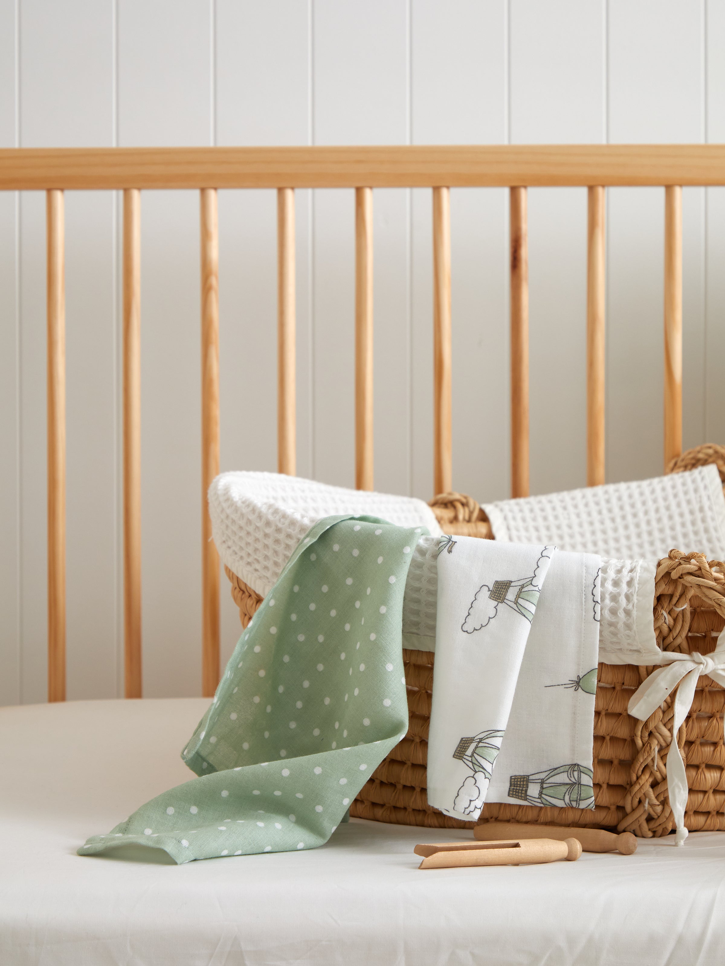 Up & Away Muslin Washcloths Set of 2 | Multi-1