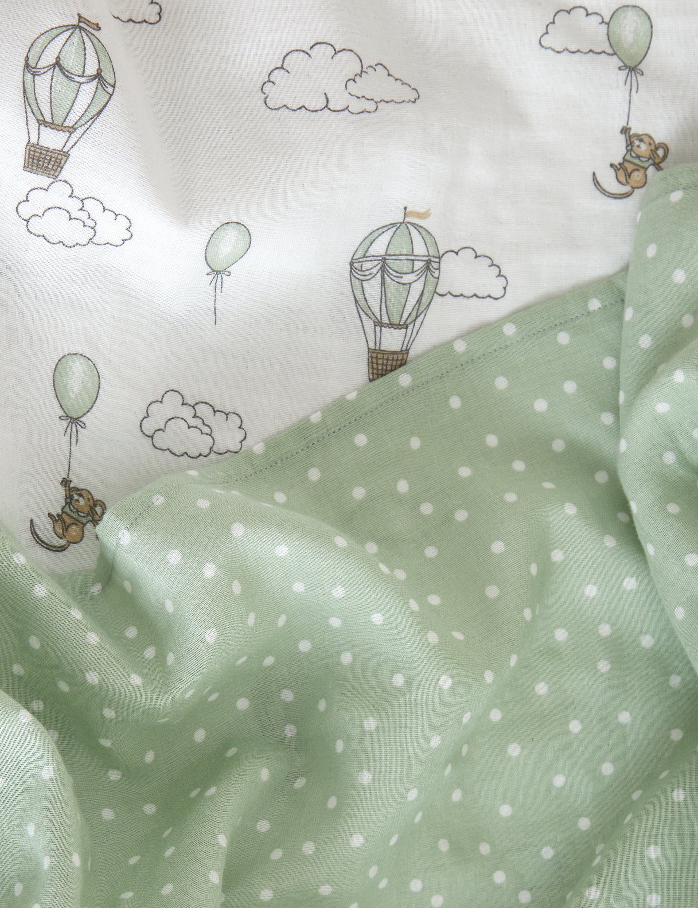 Up & Away Muslin Washcloths Set of 2 | Multi-2