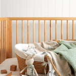 Up & Away Spot Muslin Baby Wrap | Green Spot-3