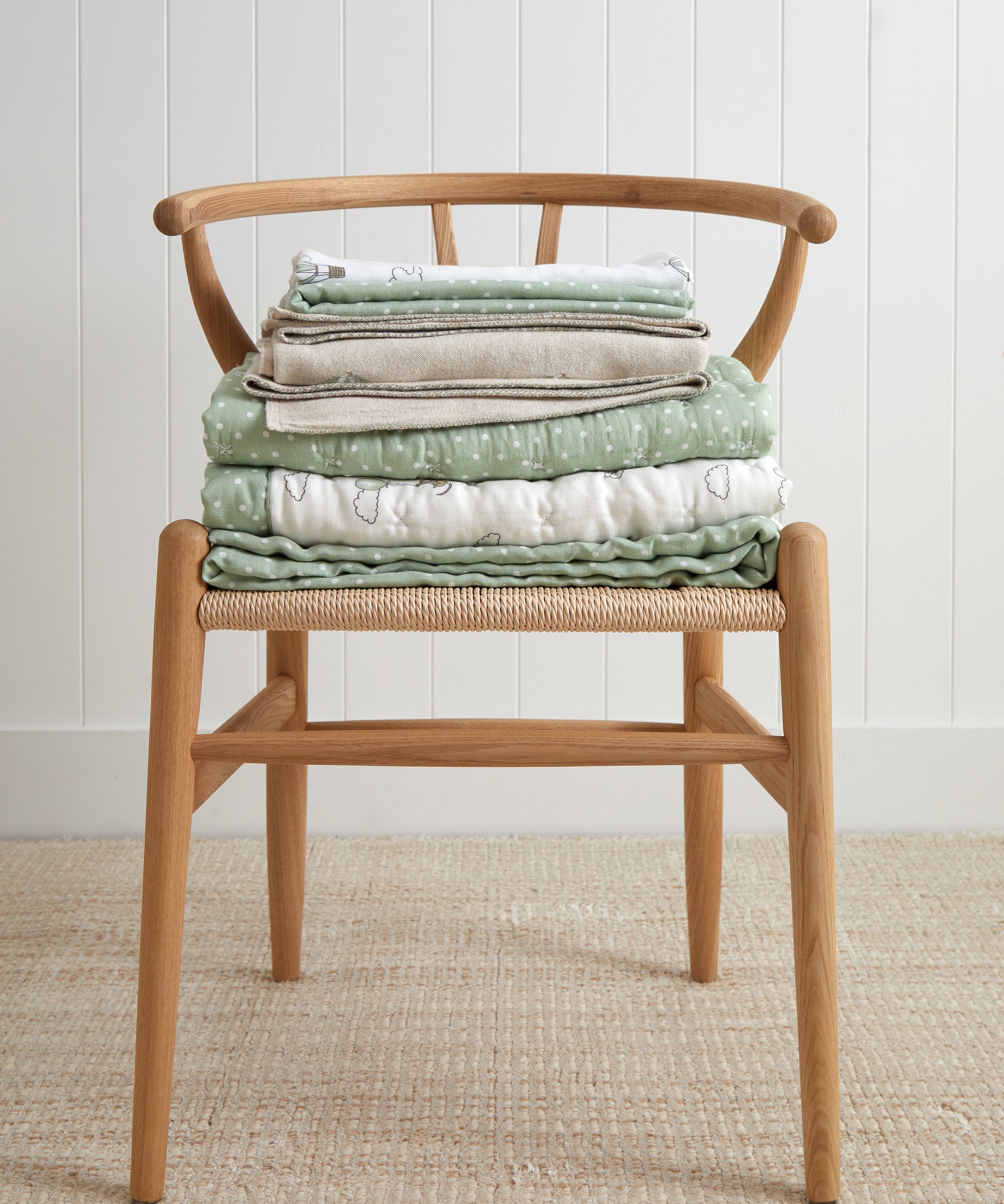 Up & Away Spot Muslin Baby Wrap | Green Spot-4