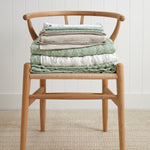 Up & Away Spot Muslin Cot Fitted Sheet | Green Spot-4