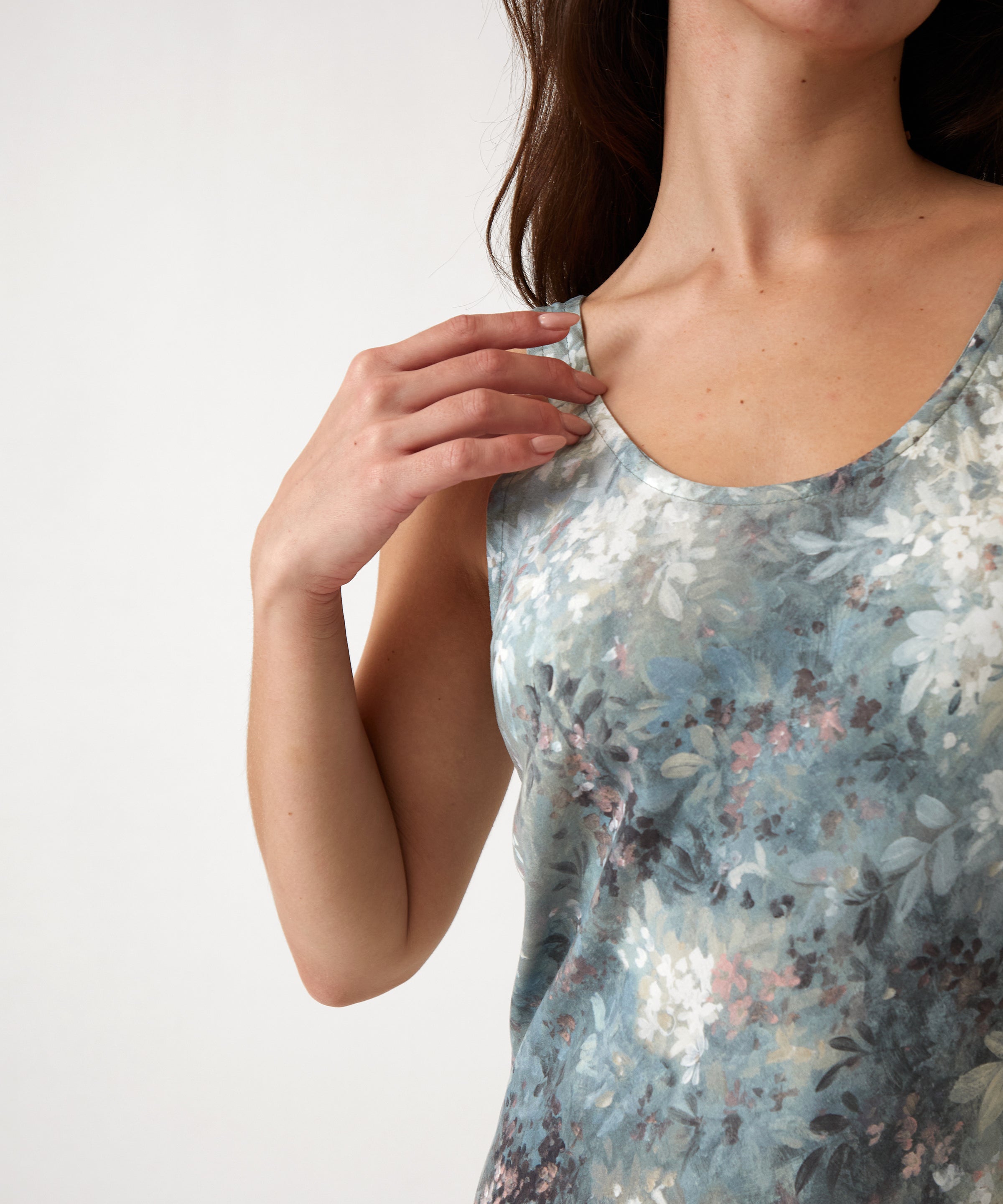 Valentina Full Length Bias Nightie | Floral-2