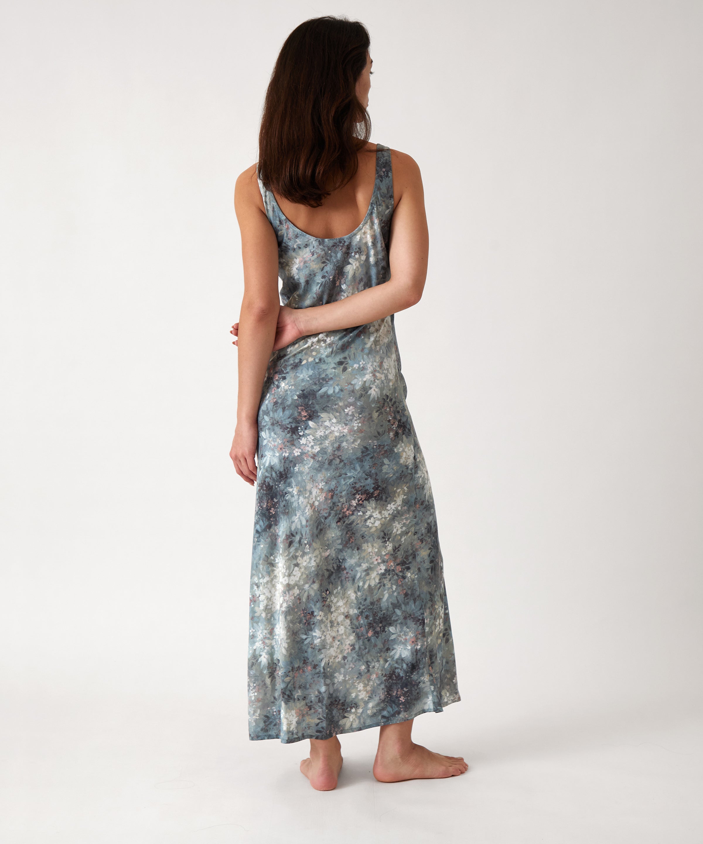 Valentina Full Length Bias Nightie | Floral-4