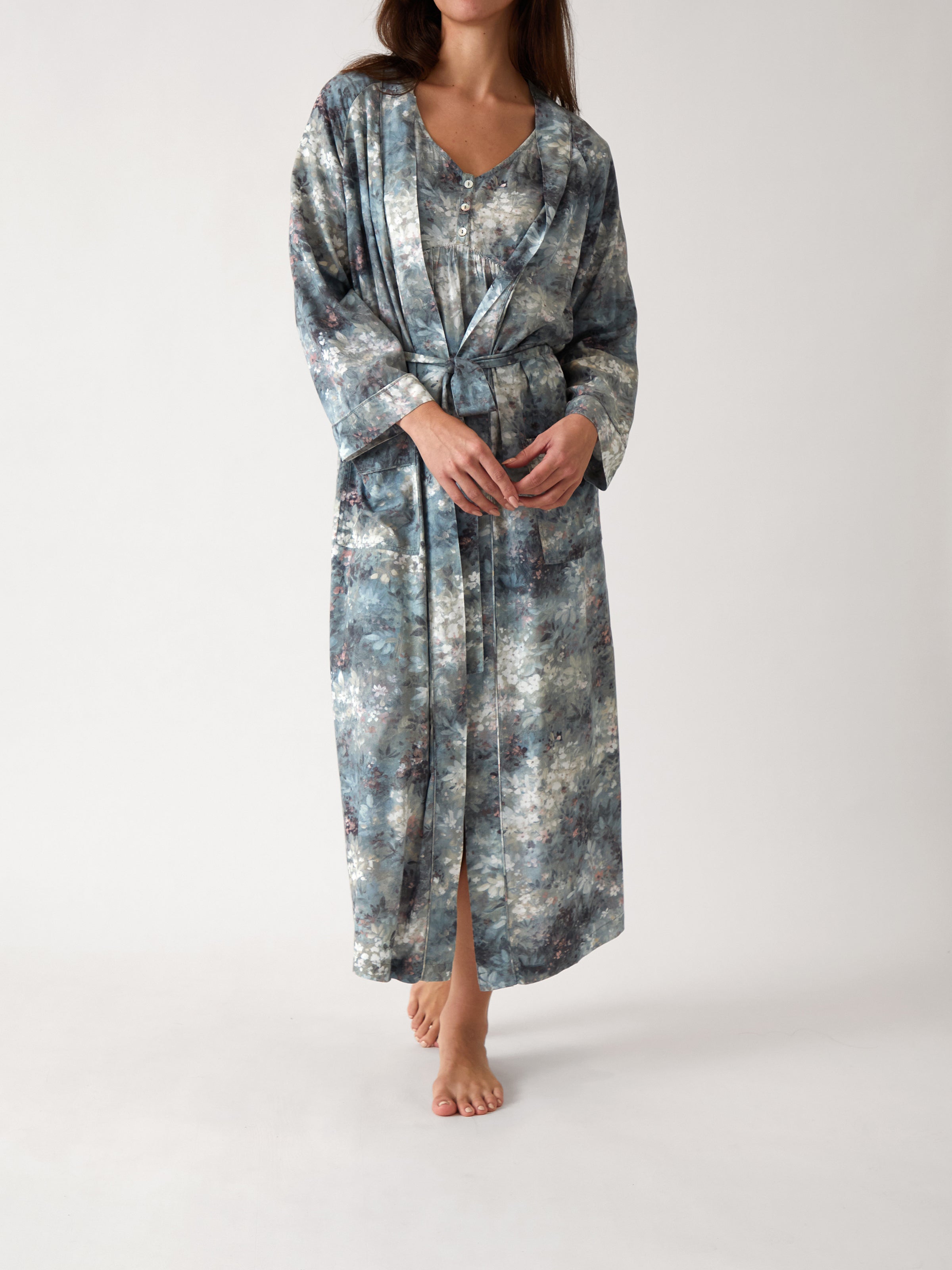 Valentina Full Length Robe | Floral-1
