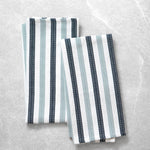 WC Stripe Tea Towel Set of 2 | Blue-1