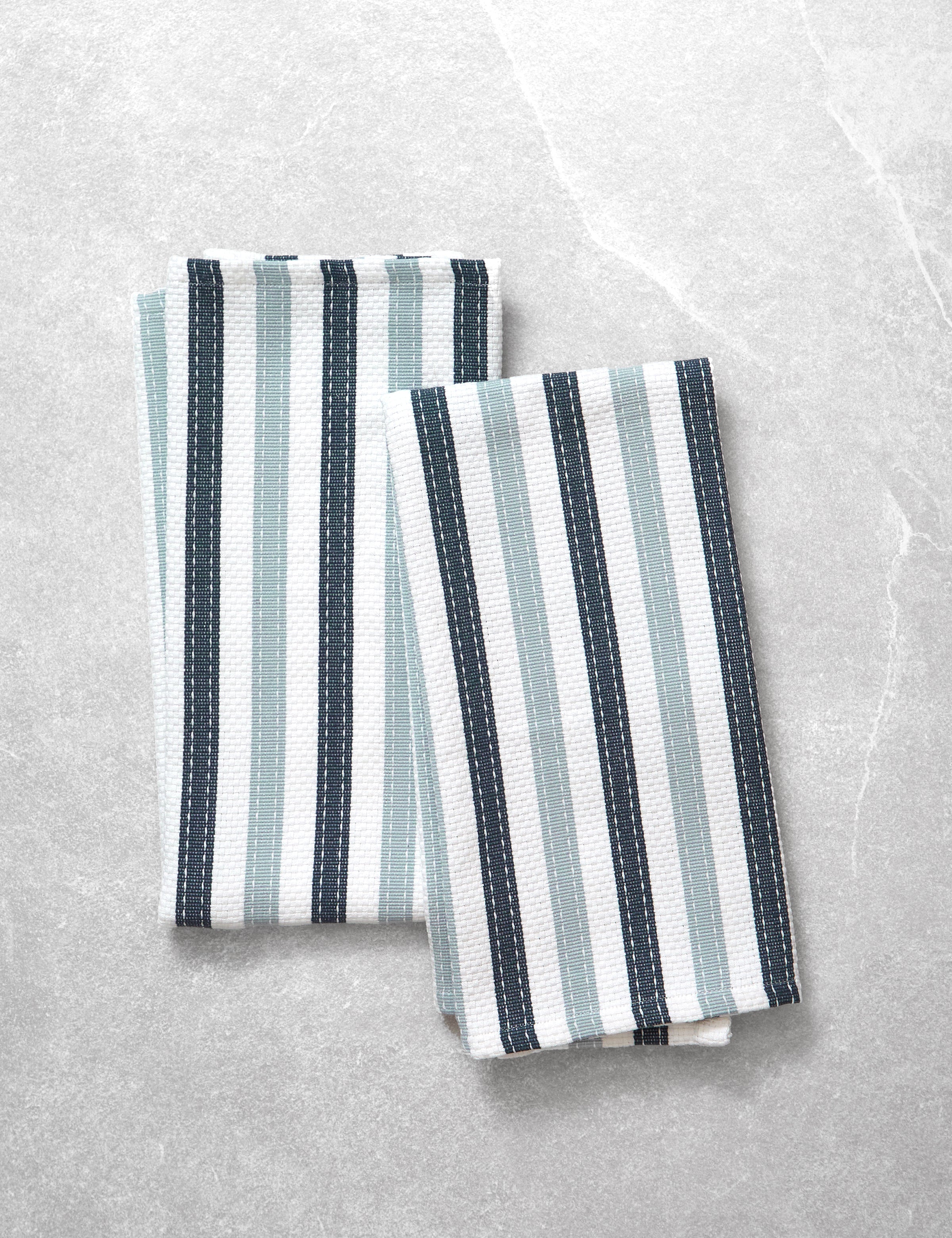 WC Stripe Tea Towel Set of 2 | Blue-1