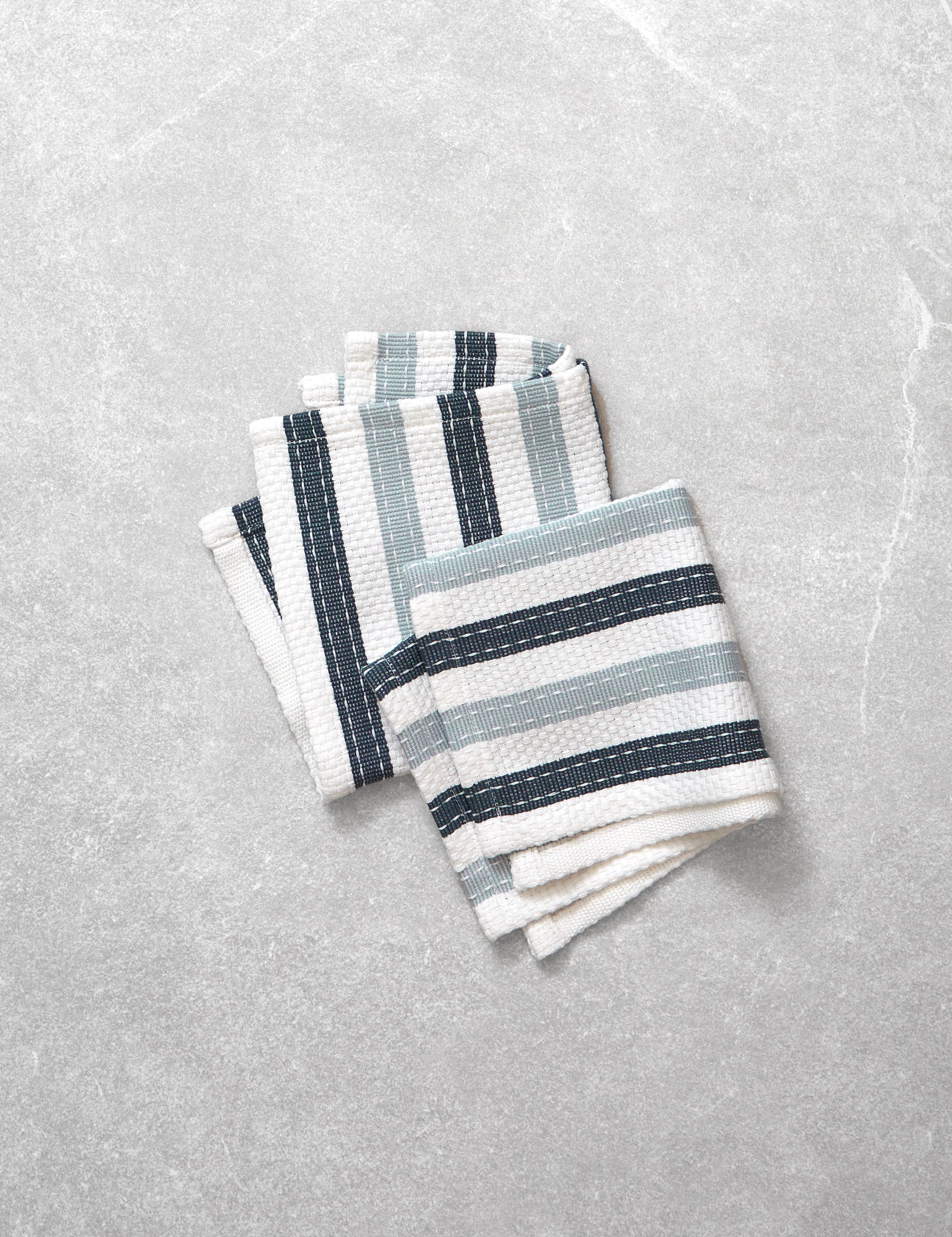 WC Stripe Washcloth Set of 2 | Blue Natural-1