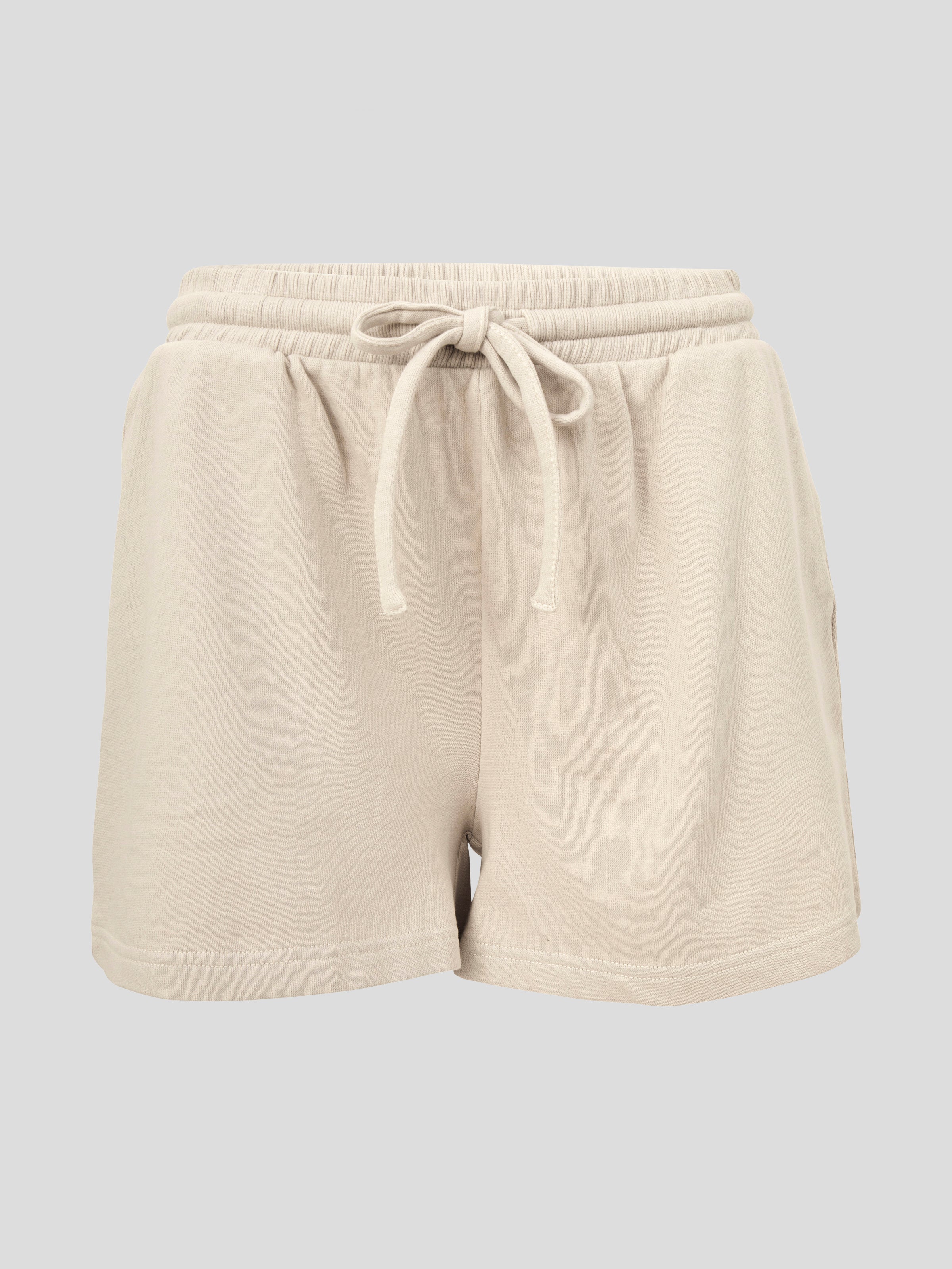 Weekend Cotton Knit Lounge Shorts | Oat-2