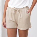 Weekend Cotton Knit Lounge Shorts | Oat-3