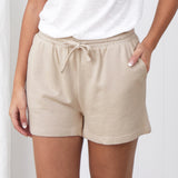 Weekend Cotton Knit Lounge Shorts | Oat-3