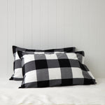 Piha Standard Pillowcase Set | Black/White-1
