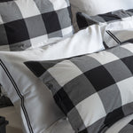 Piha Standard Pillowcase Set | Black/White-2
