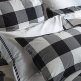 Piha Standard Pillowcase Set | Black/White-2