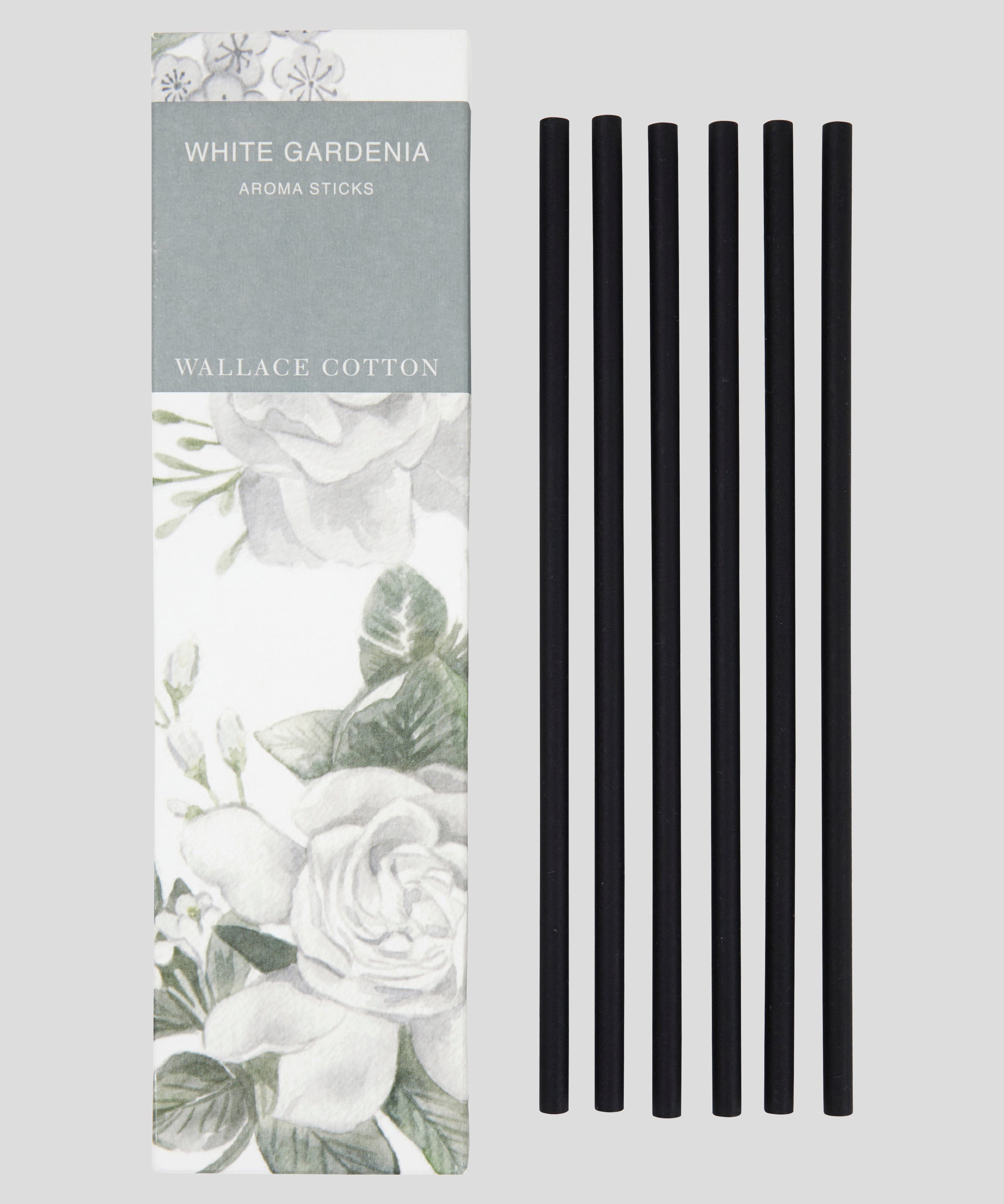 White Gardenia Aroma Sticks Set of 6 | White-3