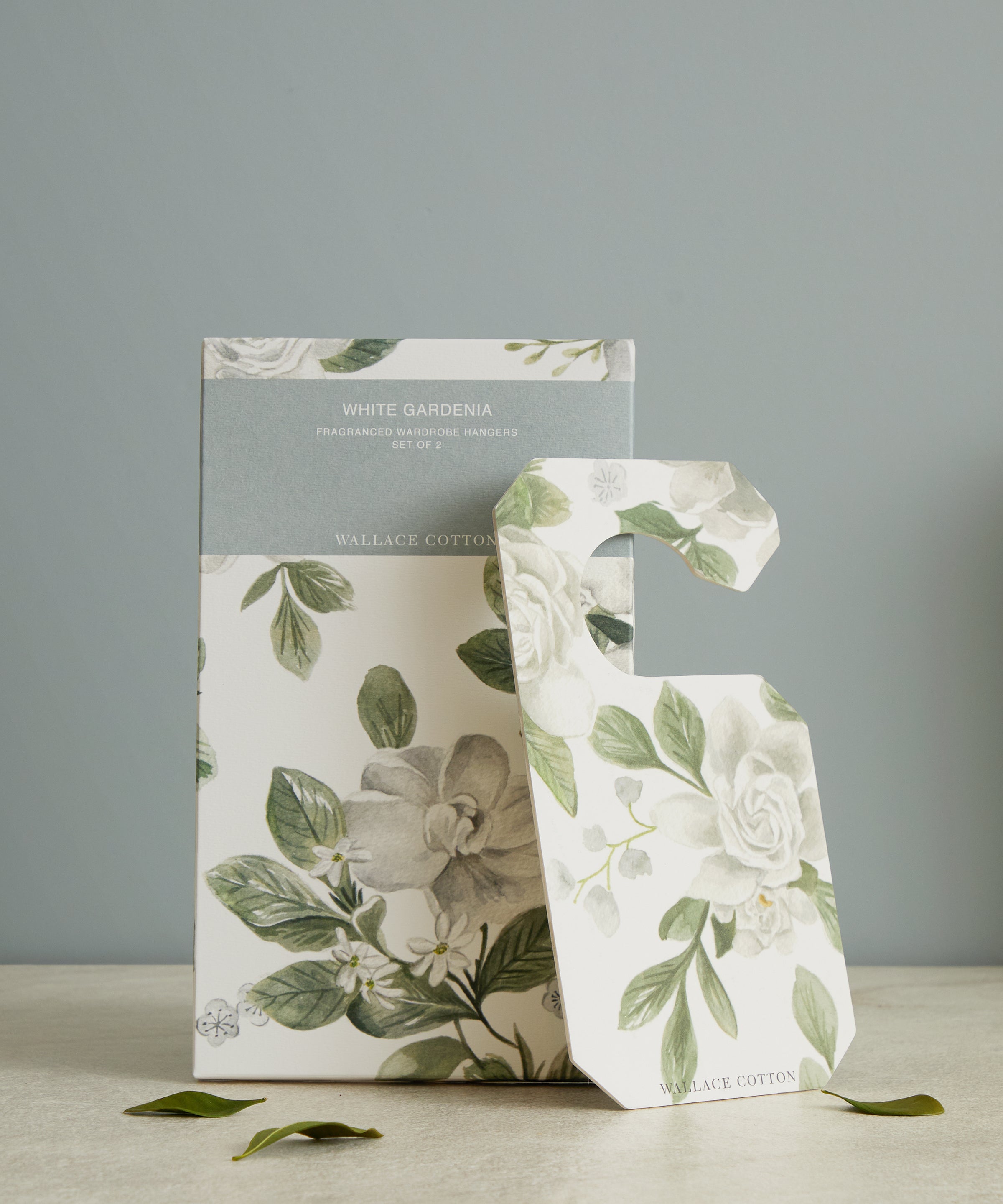 White Gardenia Wardrobe Hangers Set of 2 | White-1