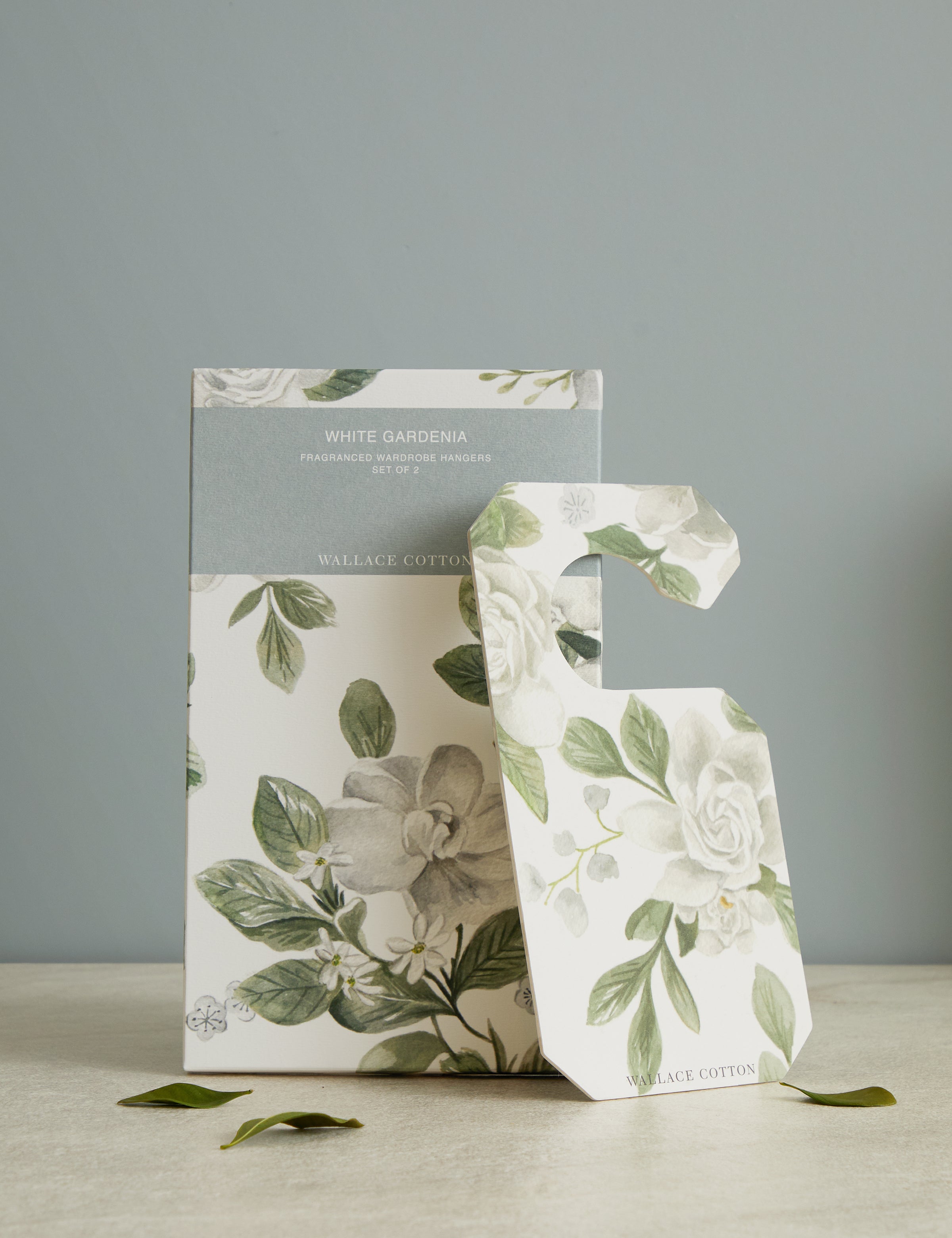 White Gardenia Wardrobe Hangers Set of 2 | White-1