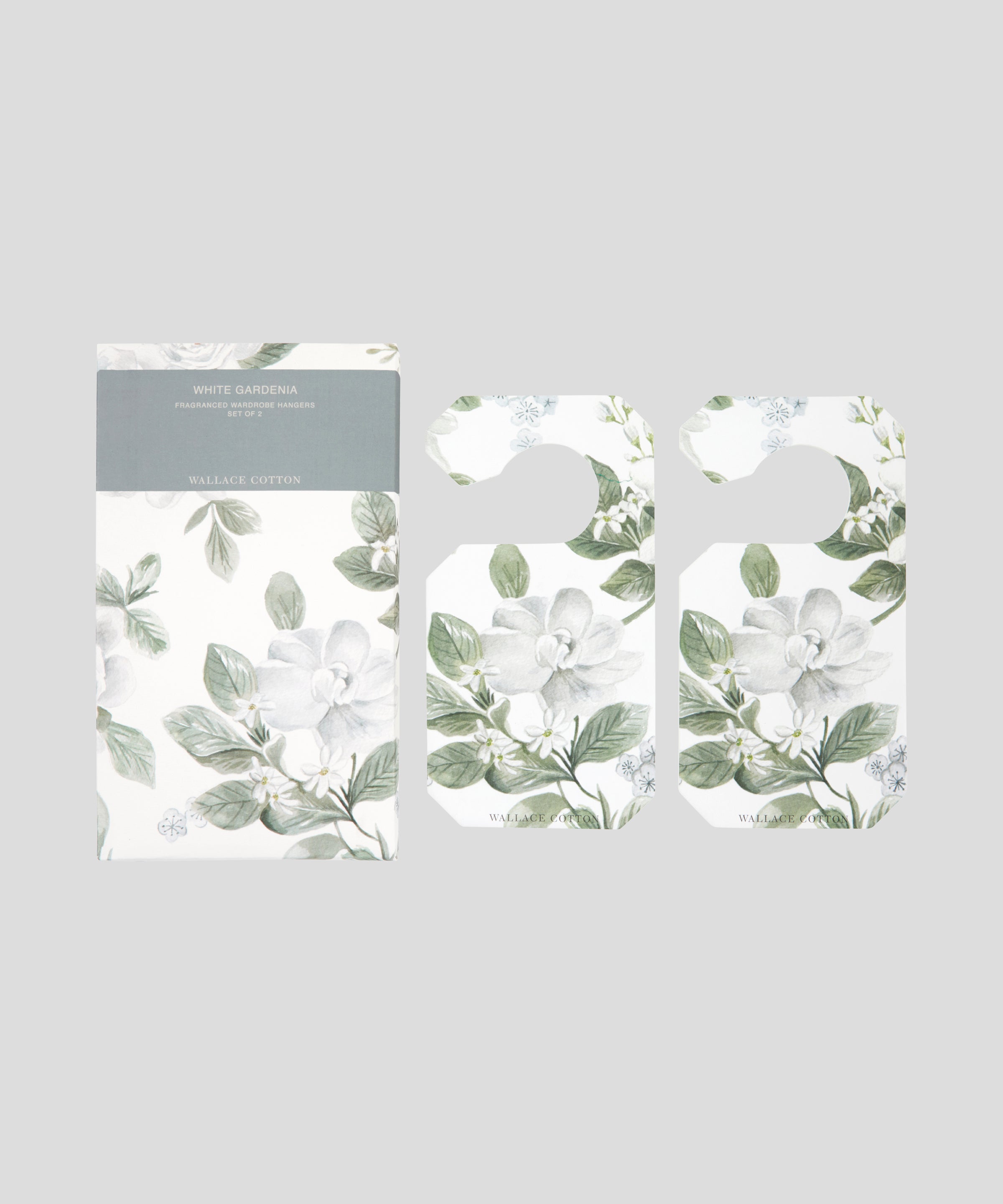 White Gardenia Wardrobe Hangers Set of 2 | White-3