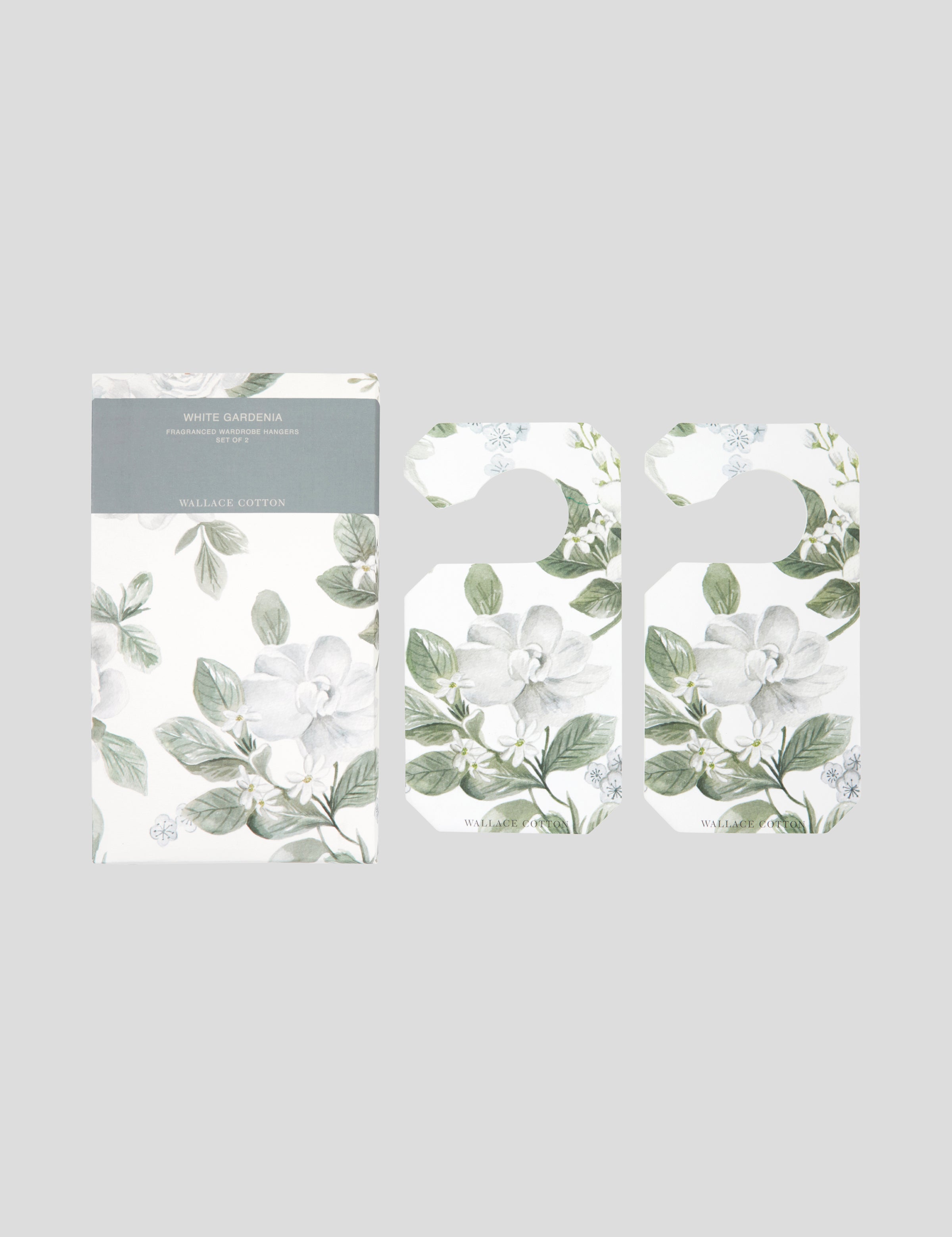White Gardenia Wardrobe Hangers Set of 2 | White-3