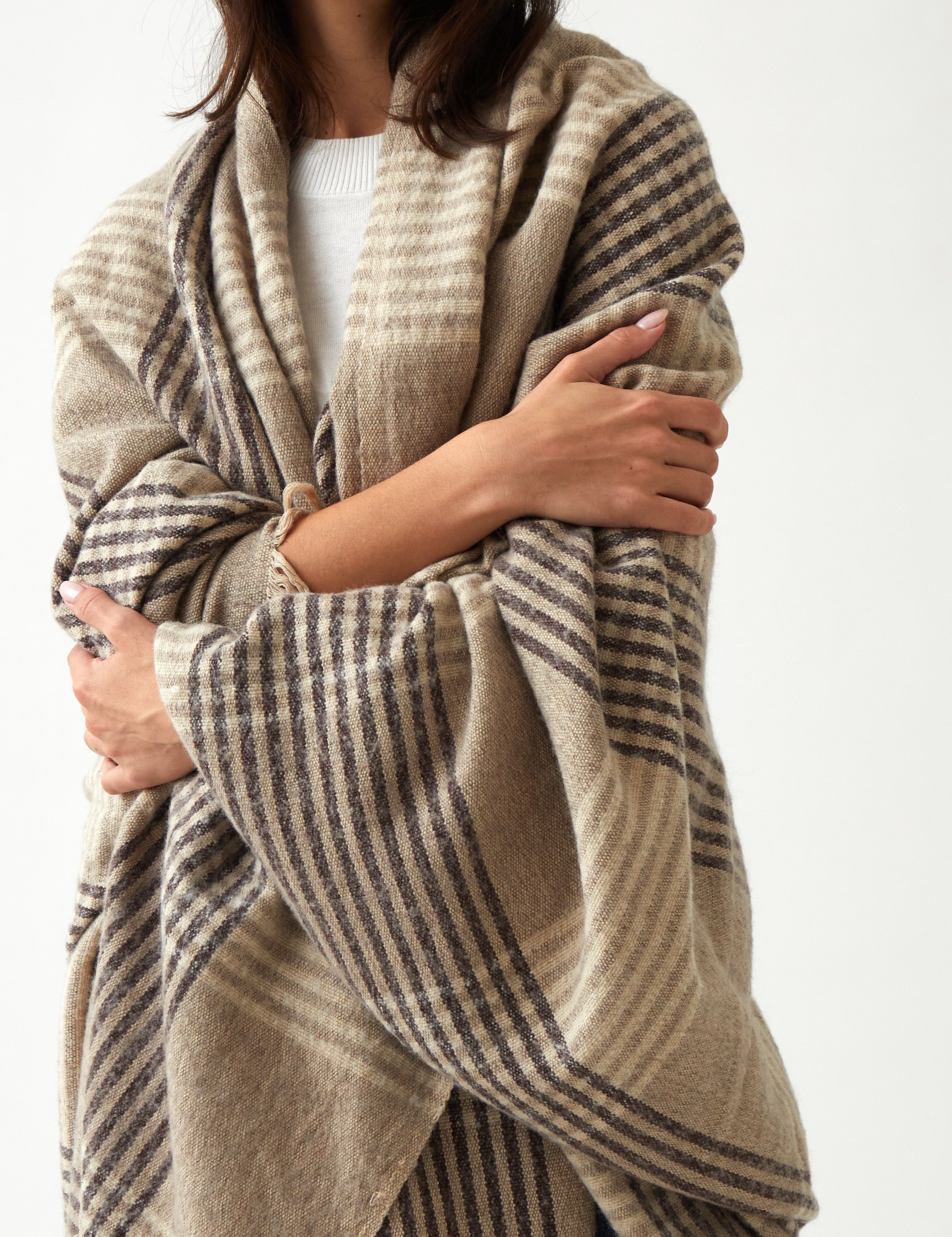 Winslow Woollen Blanket | Cocoa Natural-2