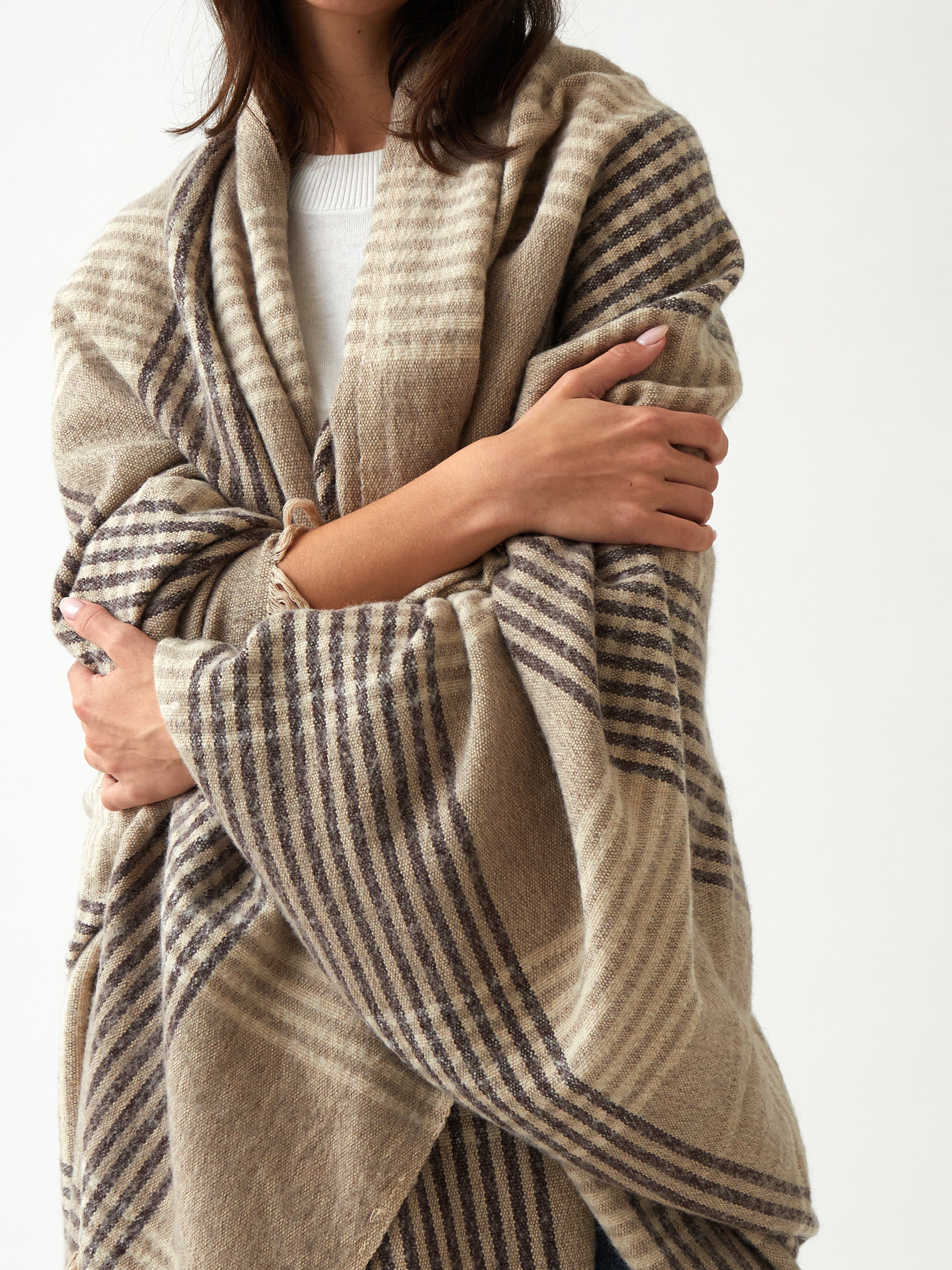 Winslow Woollen Blanket | Cocoa Natural-2