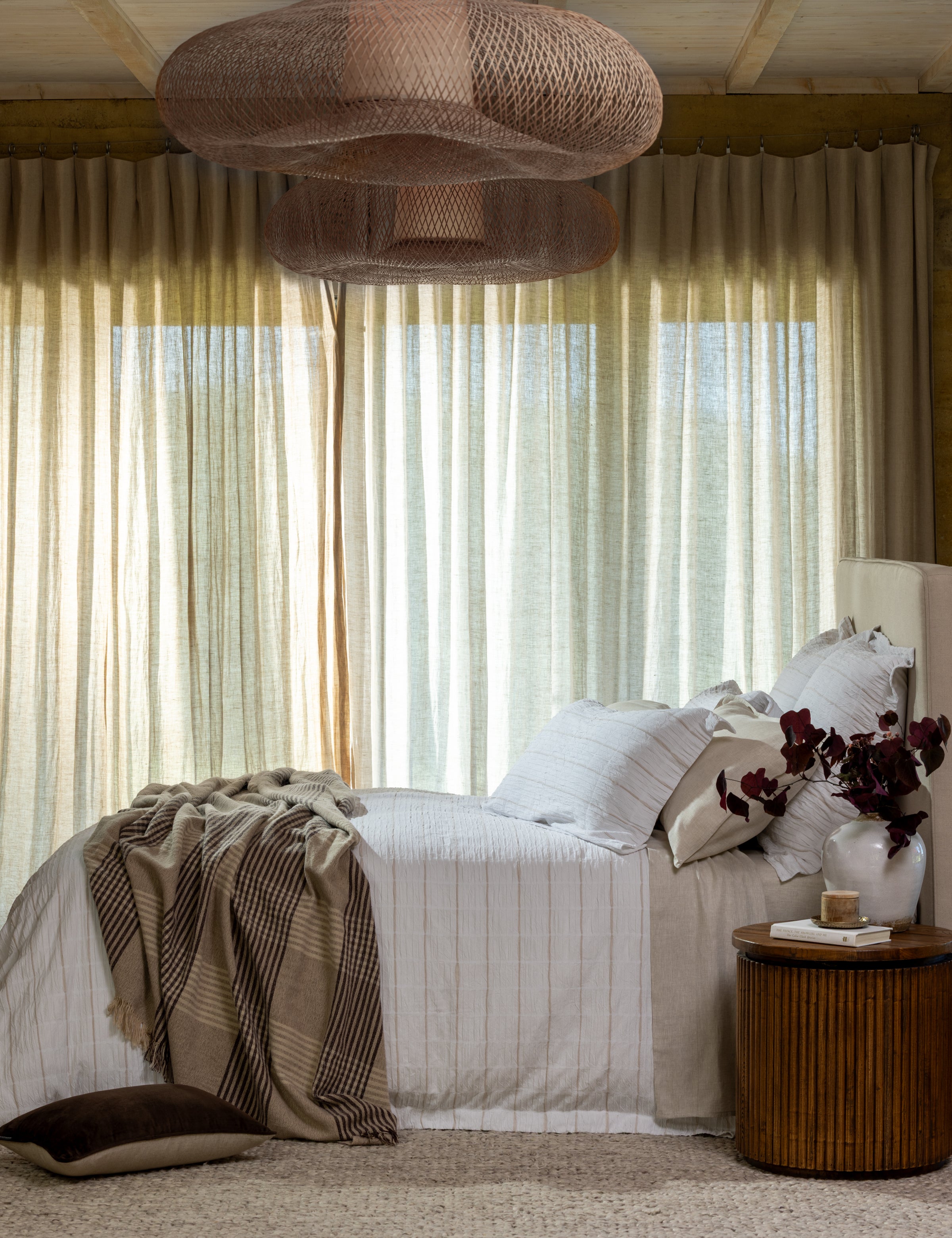 Winslow Woollen Blanket | Cocoa Natural-4