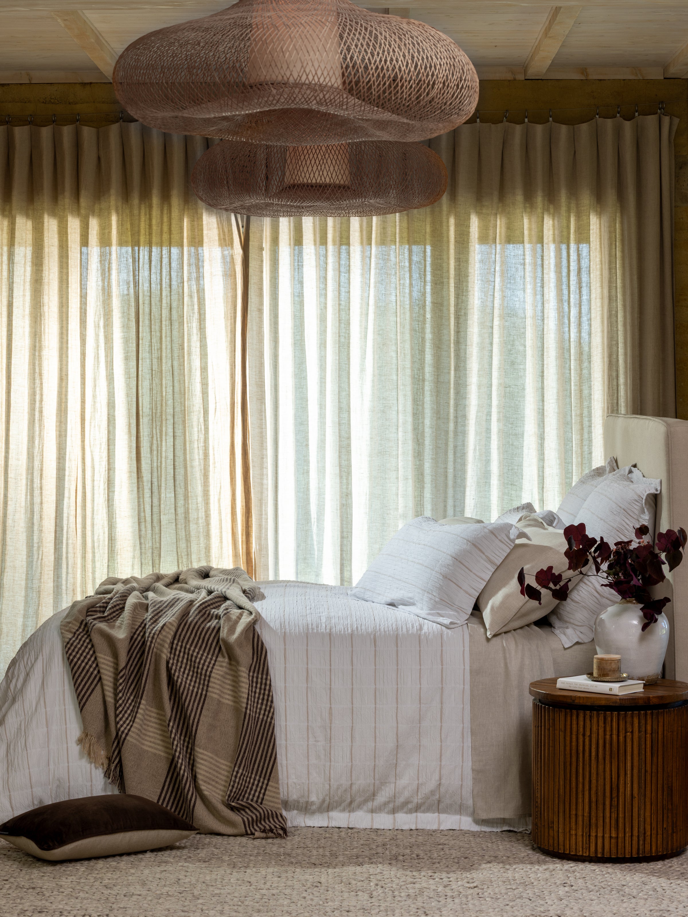 Winslow Woollen Blanket | Cocoa Natural-4