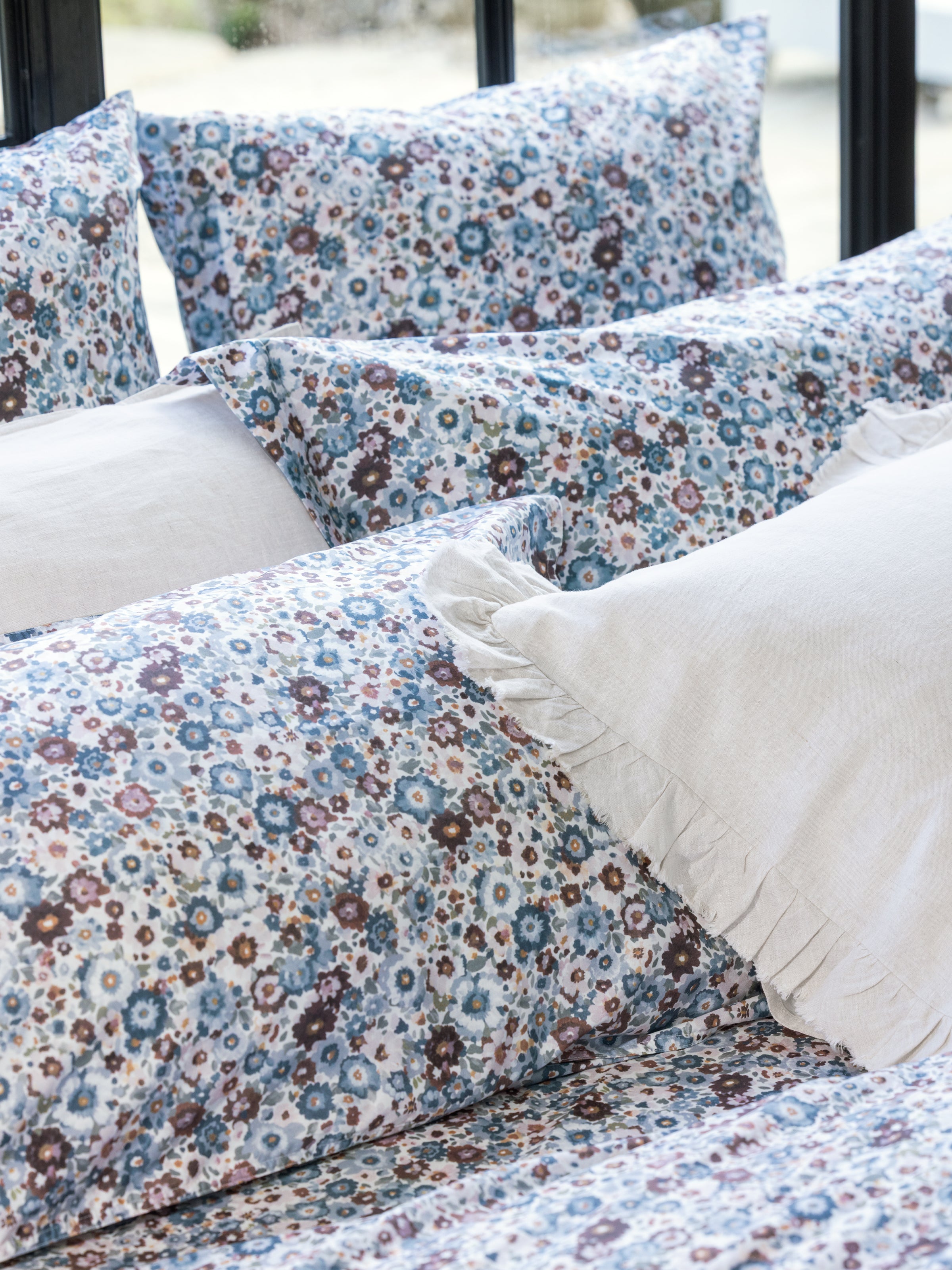 Zinnia European Pillowcase | Floral-2