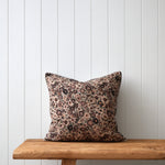 Zinnia Square Cushion Cover | Merlot Floral-1
