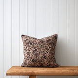 Zinnia Square Cushion Cover | Merlot Floral-1