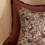 Zinnia Square Cushion Cover | Merlot Floral-2