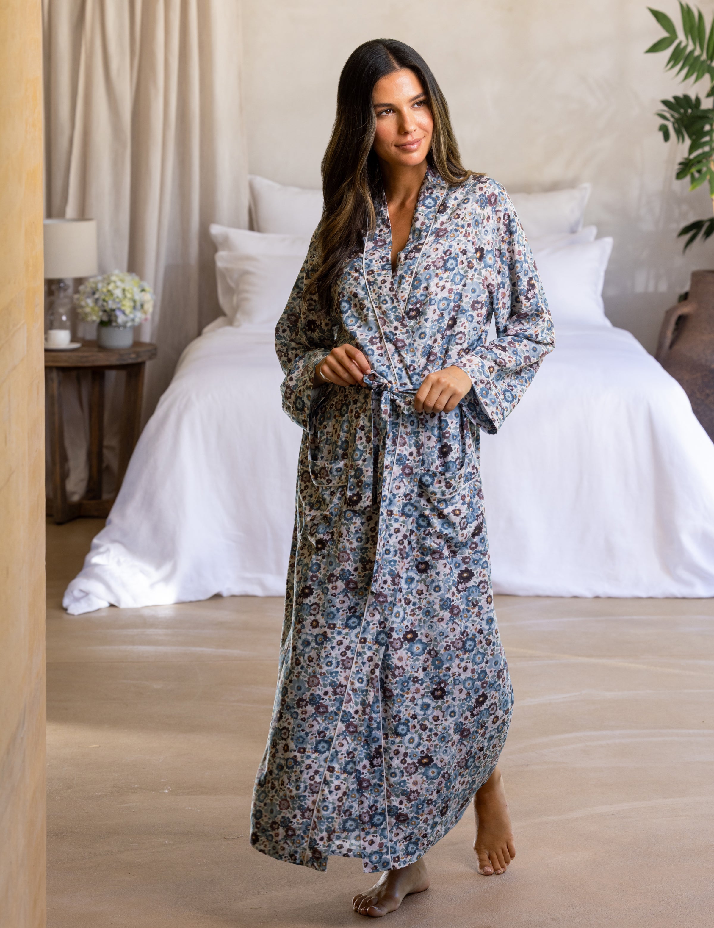 Zoe Full Length Robe | Floral-3